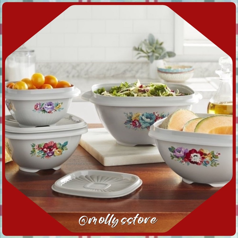 Sale! HTF! 🩷 New The Pioneer Woman Sweet Romance, Gray Storage Containers